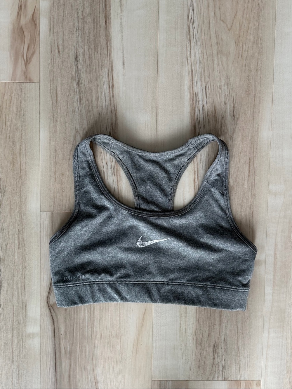 Nike Charcoal Gray Dri-FIT Racerback Sports Bra